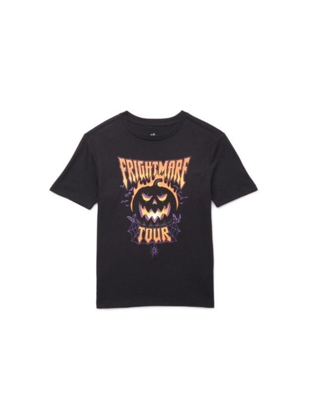 Frightmare Tour Boys SS Shirt Sz M (8) Black Jackolantern Spider Halloween